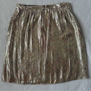 J Crew Collection Size 8  Women’s Metallic Casual Short Mini Skirt RN773…